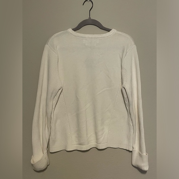 Vintage Women’s Tommy Hilfiger Classic Flag Logo Ribbed Fitted Sweater | Size XL - Picture 2 of 11